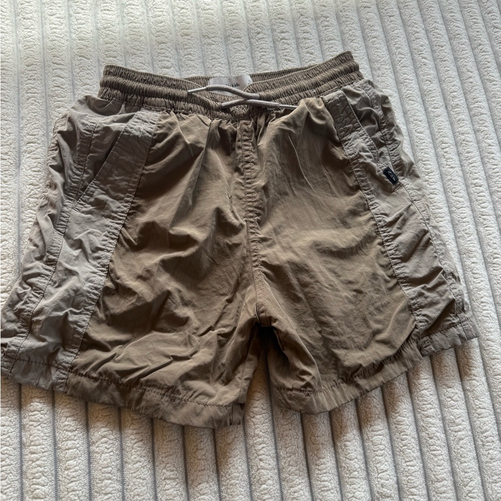 Abercrombie Kids Tan Athletic Shorts Elastic Waist